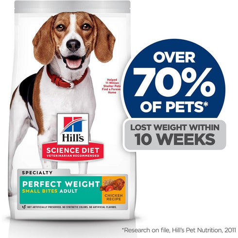 Hill's Science Diet Adult Perfect Weight Small Bites Chicken Dry Dog Food  Recipe 12lb - Poudre Pet & Feed Supply 3